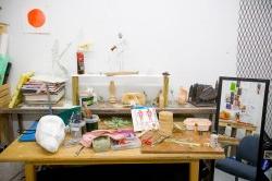 Studio art workspace